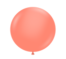 Un ballon en latex Poppy Tuftex de 36 pouces, brillant, de la marque Tuftex, flotte sur un fond blanc uni.