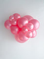 17" Pearl Metallic Shimmering Pink Tuftex Latex Balloons (50 Per Bag) Manufacturer Inflated Image