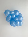 5" Pearl Metallic Sky Blue Tuftex Latex Balloons (50 Per Bag) Manufacturer Inflated Image