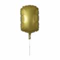 Ballon de football personnalisable de 23″ en aluminium par l'Europe, isolé sur fond blanc et attaché à un bâton blanc.