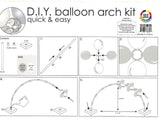 Flat Not Inflated Square Base Balloon Arch Kit (6 feet up to 10 Feet Wide) Manufactured By Colour Wheel