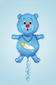 Blue Bear with Bottle Balloon