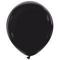 Uninflated 18 Inches Cattex Brand Premium Midnight Black Latex Balloons 