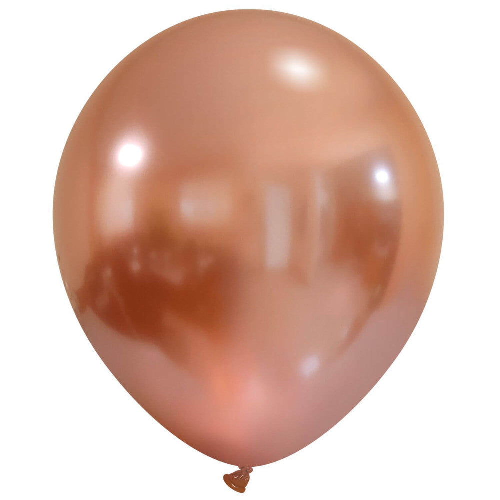 Uninflated 18 Inches Cattex Brand Titanium Rose Gold Latex Balloons 