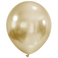 A single, fully inflated 18″ Cattex Brand Titanium (Chrome/Mirror) Royal Pearl latex balloon floats against a plain white background.