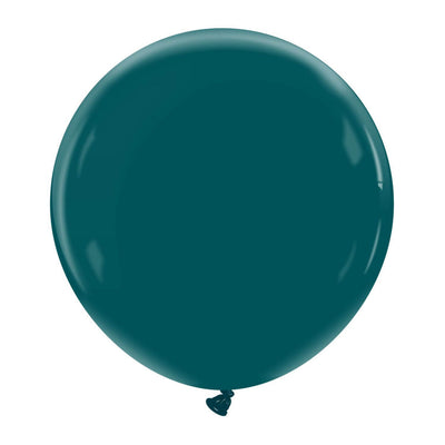 A single, inflated 24″ Cattex Brand Premium Petrol Latex Balloon floats against a plain white background.