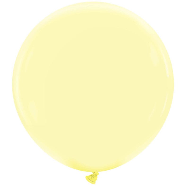 Uninflated 36 Inches Cattex Brand Premium Lemon Cream Latex Balloons