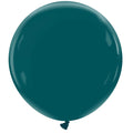 A single, large, round Cattex 36″ Premium Petrol Latex Balloon with a knot at the bottom floats against a plain white background.