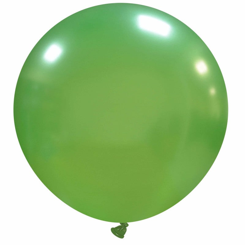 Uninflated 35 Inches Cattex Brand Premium Metal Light Green Latex Balloons