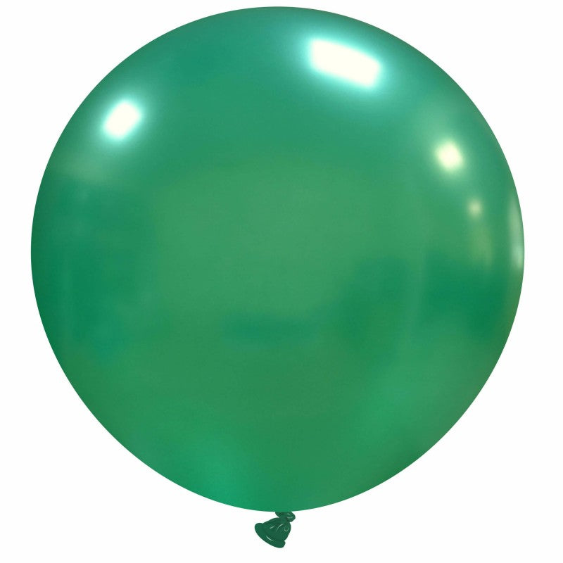 Uninflated 35 Inches Cattex Brand Premium Metal Dark. Green Latex Balloons