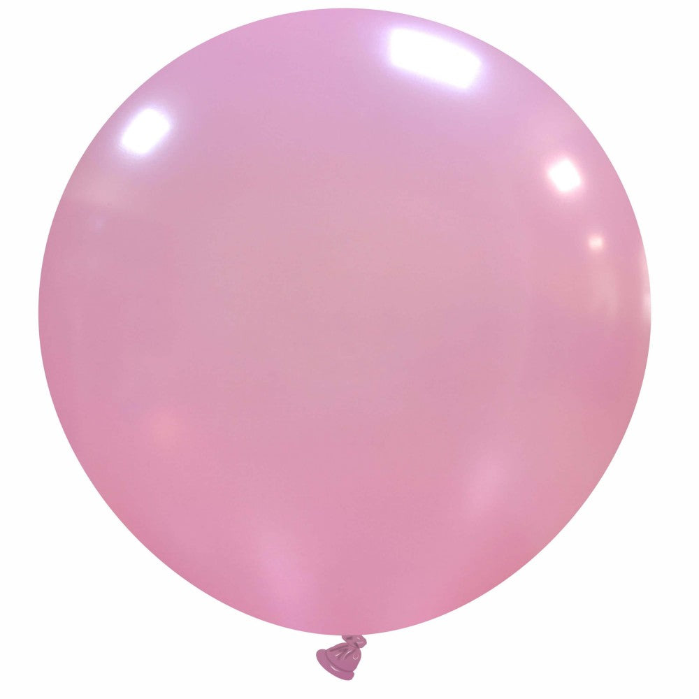 Uninflated 35 Inches Cattex Brand Premium Metal Pink Latex Balloons