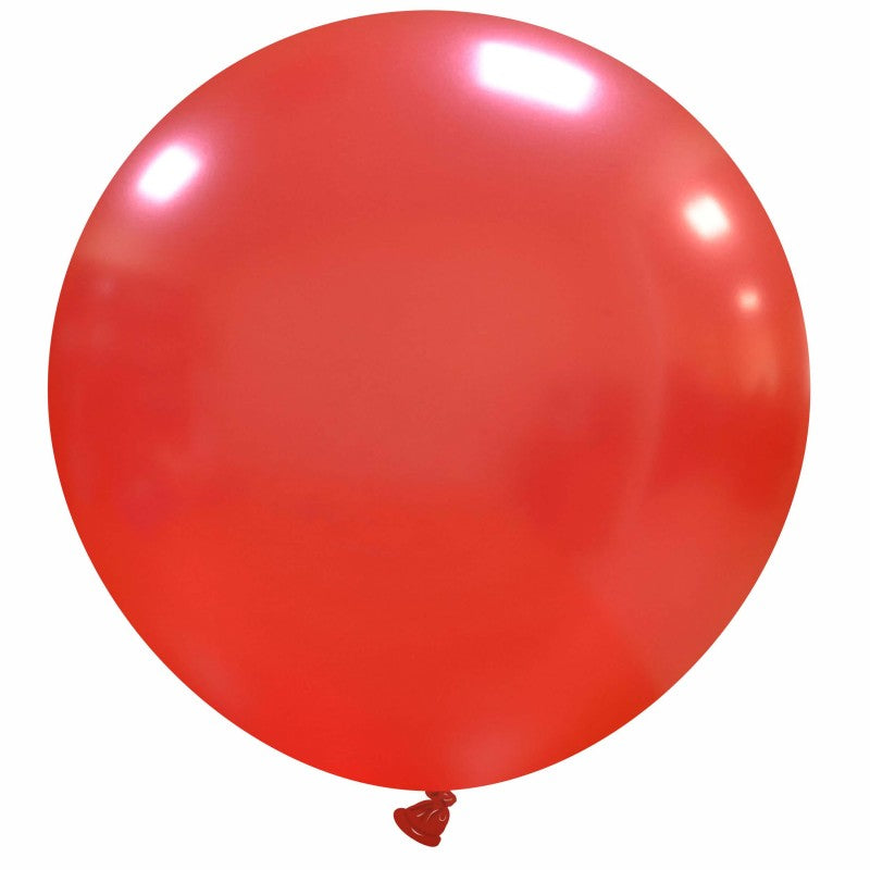 Uninflated 35 Inches Cattex Brand Premium Metal Dark Red Latex Balloons