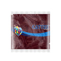 Un envase de plástico transparente que contiene 100 globos de látex de la marca Cattex, modelo «Premium Imperial Red», de 5 pulgadas, con el logotipo azul de Cattex y un diseño en forma de corazón con globos de colores en el lado izquierdo.
