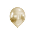 Un globo de látex de la marca Cattex, de 5″, de titanio (cromado/espejo) y color Royal Pearl, flota sobre un fondo blanco liso.