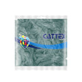Un emballage transparent contenant 100 ballons en latex « Vintage Blue » haut de gamme de 5 pouces de la marque Cattex, arborant le logo Cattex et des illustrations colorées de ballons sur le devant.
