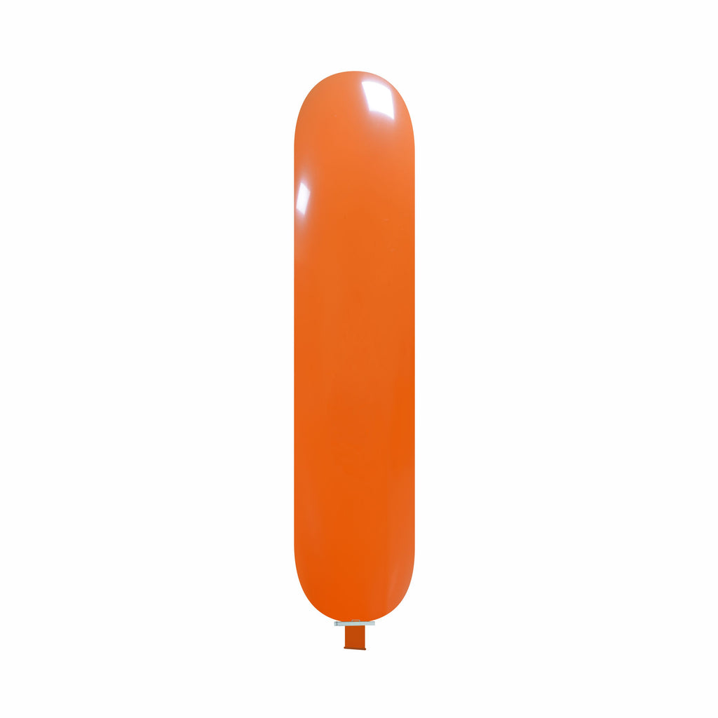 Uninflated 67 Inches Banner Cattex Brand Standard Orange Latex Balloons