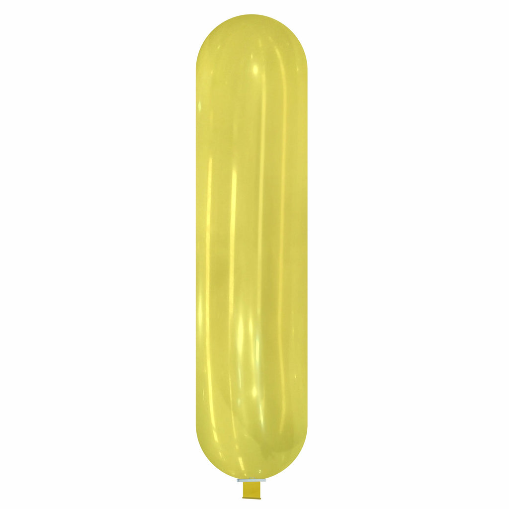 Uninflated 87 Inches Banner Cattex Brand Crystal Crystal Yellow Latex Balloons