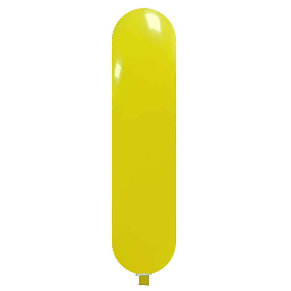 Uninflated 87 Inches Banner Cattex Brand Standard Yellow Latex Balloons