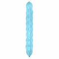 Uninflated 94 Inches Spiral Cattex Brand Crystal Crystal Blue Latex Balloons