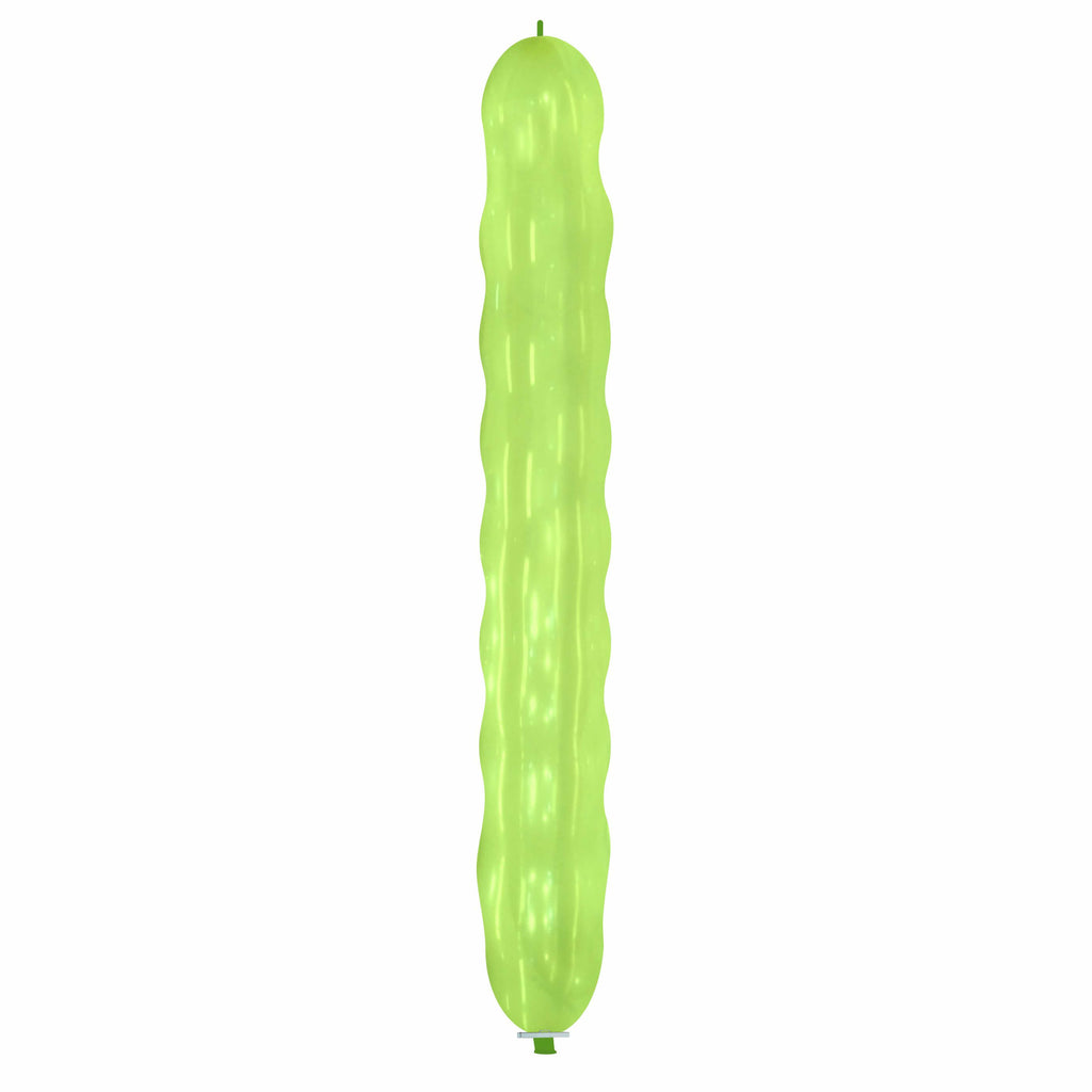 Uninflated 94 Inches Spiral Cattex Brand Crystal Crystal Green Latex Balloons