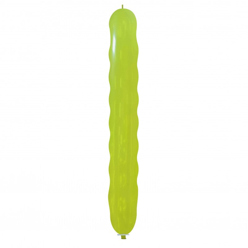 Uninflated 94 Inches Spiral Cattex Brand Standard Lime Latex Balloons