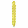 Uninflated 94 Inches Spiral Cattex Brand Crystal Crystal Yellow Latex Balloons