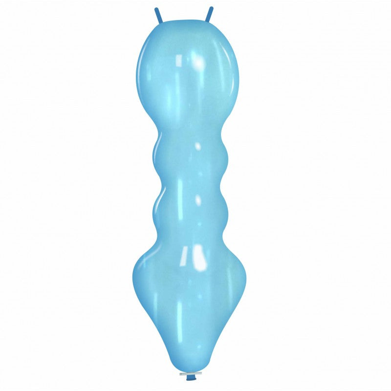 Uninflated 51 Inches Caterpillar Cattex Brand Crystal Crystal Blue Latex Balloons