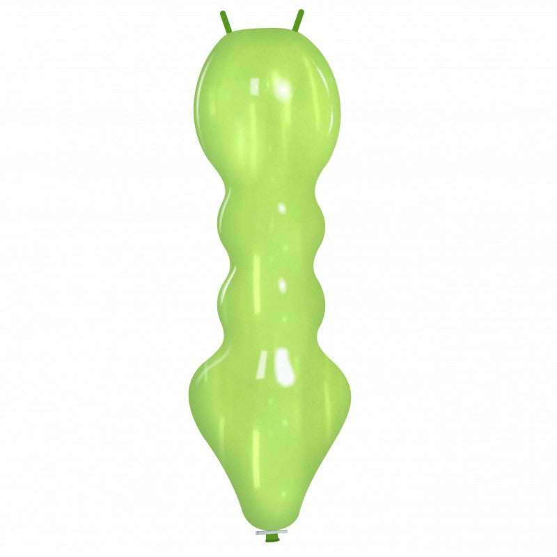 Uninflated 51 Inches Caterpillar Cattex Brand Crystal Crystal Green Latex Balloons