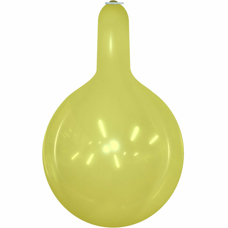 Uninflated 35 Inches Longneck Cattex Brand Crystal Crystal Yellow Latex Balloons