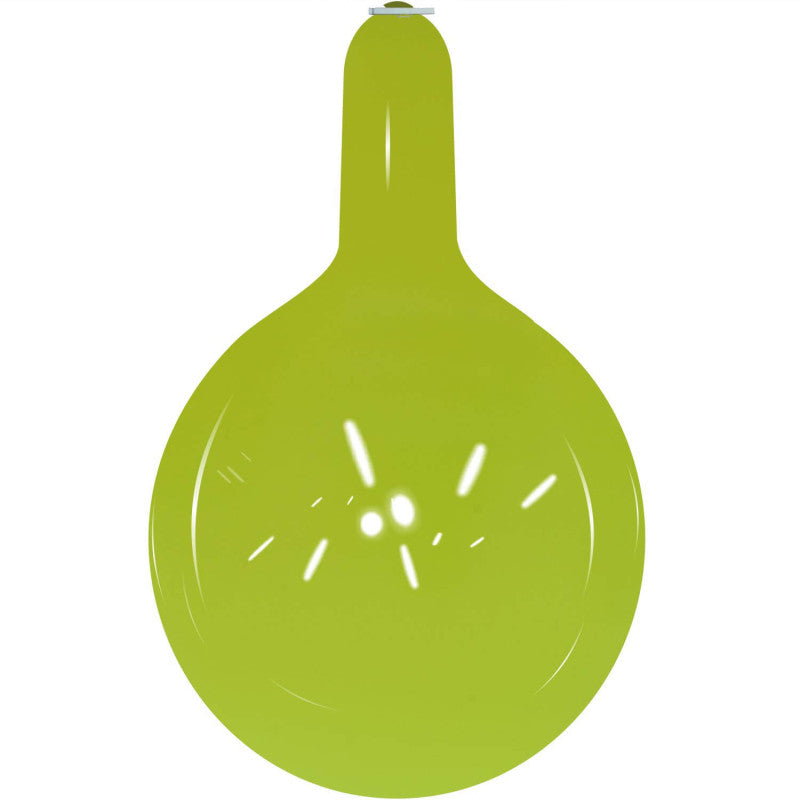 Uninflated 35 Inches Longneck Cattex Brand Standard Lime Latex Balloons