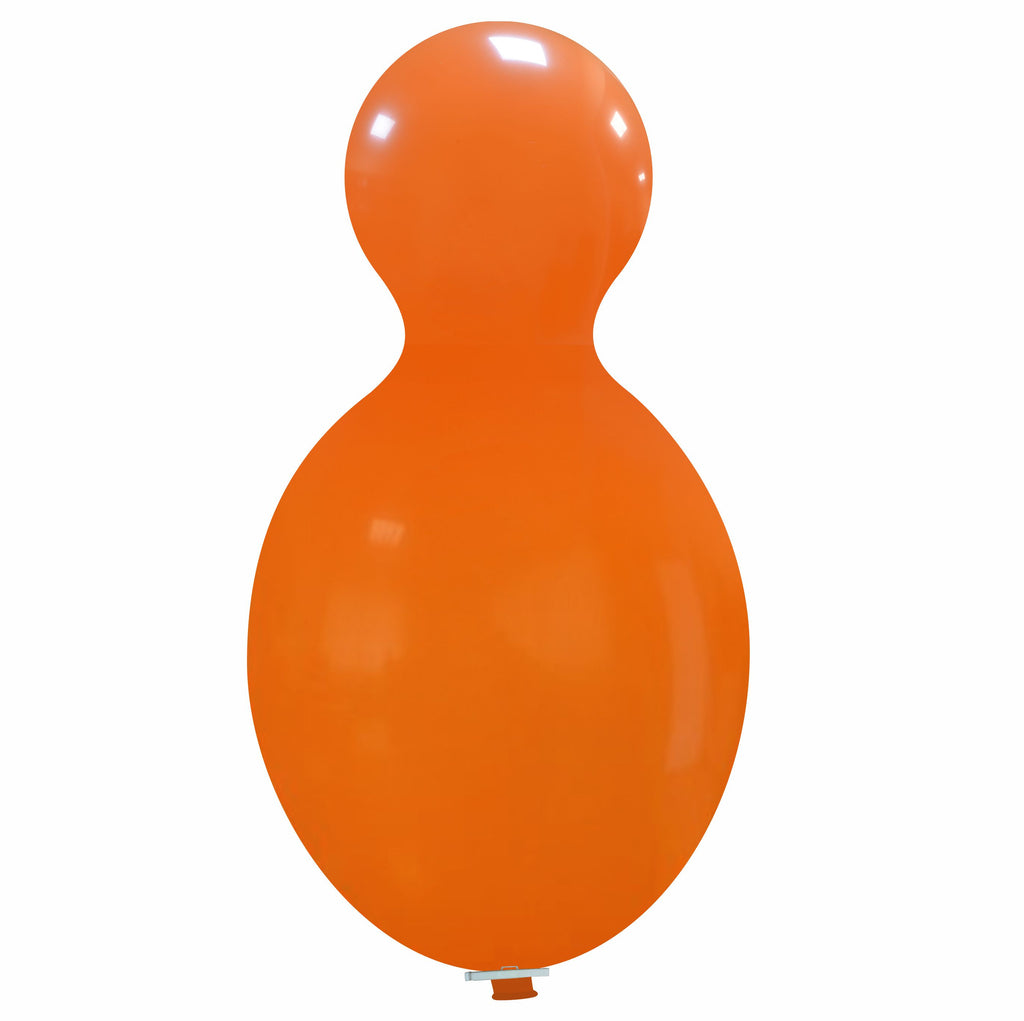 Uninflated 59 Inches Doll Cattex Brand Standard Orange Latex Balloons