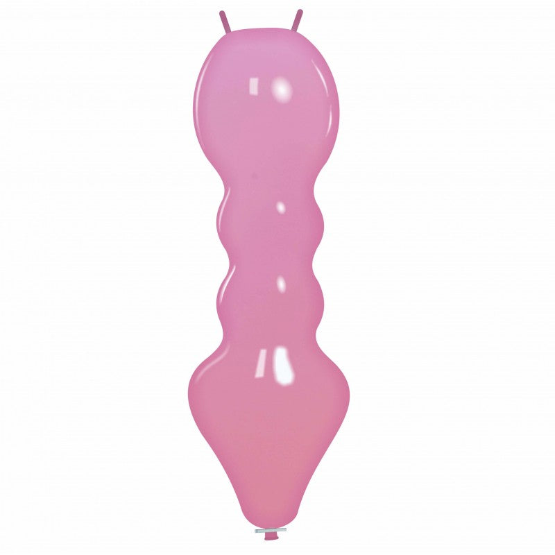 Uninflated 51 Inches Caterpillar Cattex Brand Standard Pink Latex Balloons