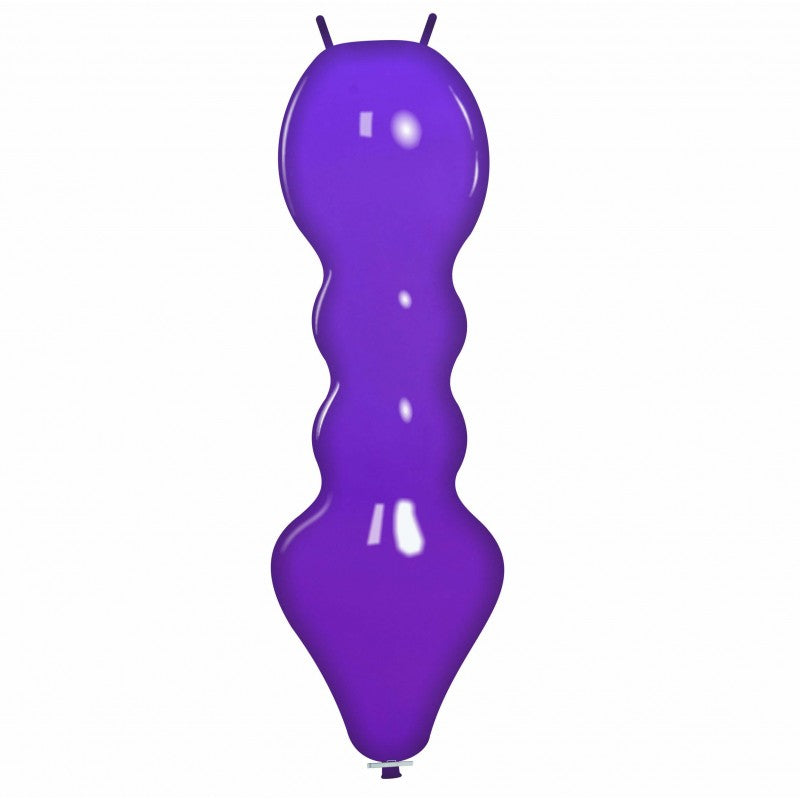 Uninflated 51 Inches Caterpillar Cattex Brand Standard Purple Latex Balloons