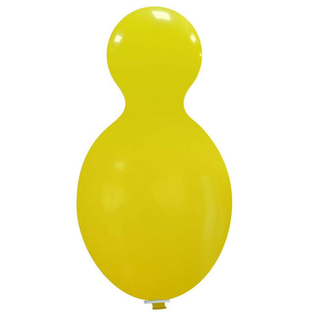 Uninflated 59 Inches Doll Cattex Brand Standard Yellow Latex Balloons