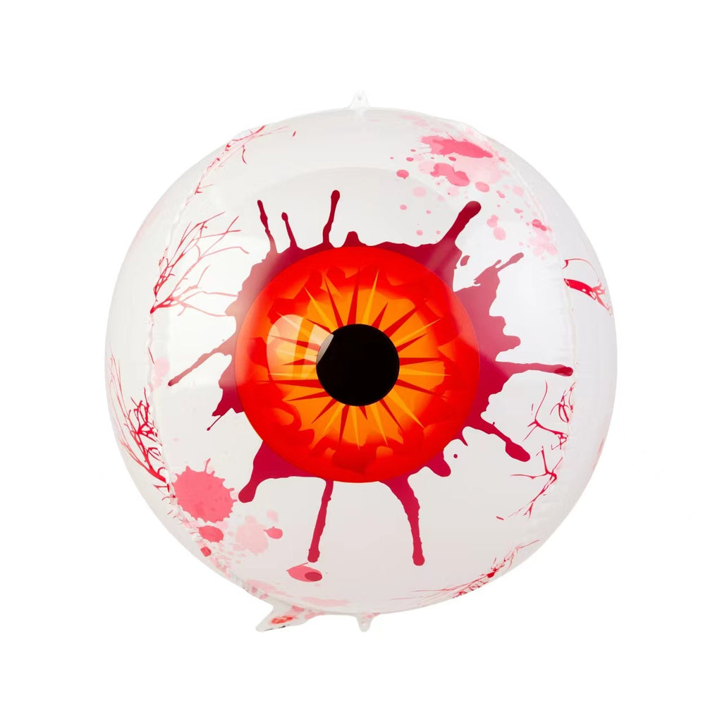 Uninflated 22 Inches 4D Halloween Bloodshot Eyes Balloons Orange Manufacturered By Colour Wheel