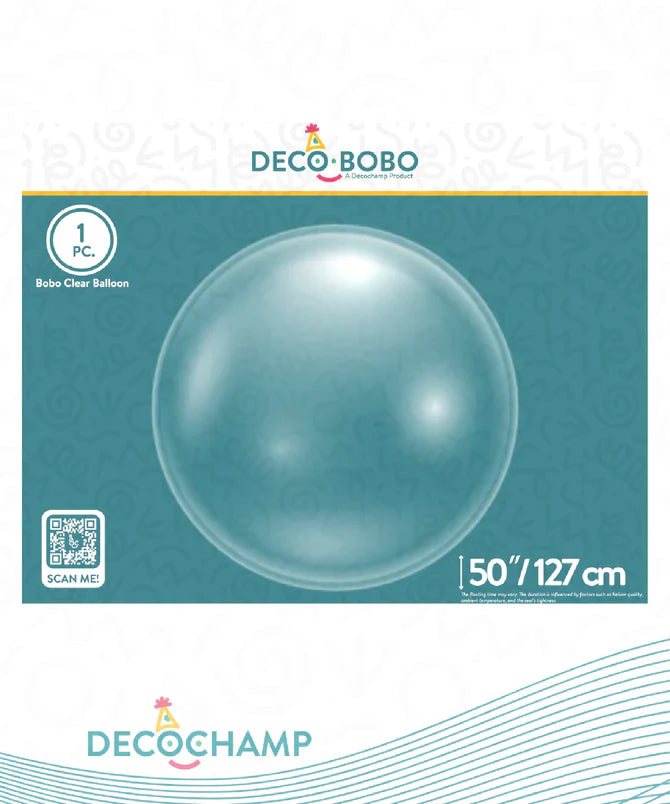 Not Inflated 50" Decochamp Deco Bobo Balloon (Bubble) Manufactured By Decochamp