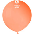 Uninflated 19" Gemar (25 Per Bag) Neon Orange Latex Balloons Manufactured By Gemar