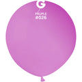 Uninflated 19" Gemar (25 Per Bag) Neon Purple Latex Balloons Manufactured By Gemar