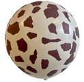 Uninflated 24" Latex Printed Balloons (Giraffe) White Sand (1 Per Bag) Manufactured By Kalisan In Turkey for Bargain Balloons