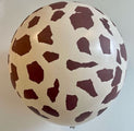 Flat Not Inflated 24" Latex Printed Balloons (Giraffe) White Sand (1 Per Bag) Made By Kalisan In Turkey for Bargain Balloons