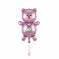 Inflated Bear Balloon with Ribbon