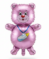 Inflated Pink Bear Balloon