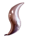 Le ballon Anagram/MD « SuperShape » rose pastel de 91 cm est un ballon en aluminium brillant et métallisé en forme de croissant, idéal pour les décorations de fête ; il est présenté ici seul sur fond blanc.