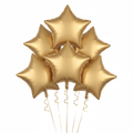 Shimmering Gold Sateen Star Balloon Bouquet