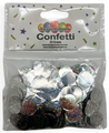 Uninflated Balloon Confetti Dots 22 Grams Foil Holographic Silver 1CM-Round Made By BB-Custom