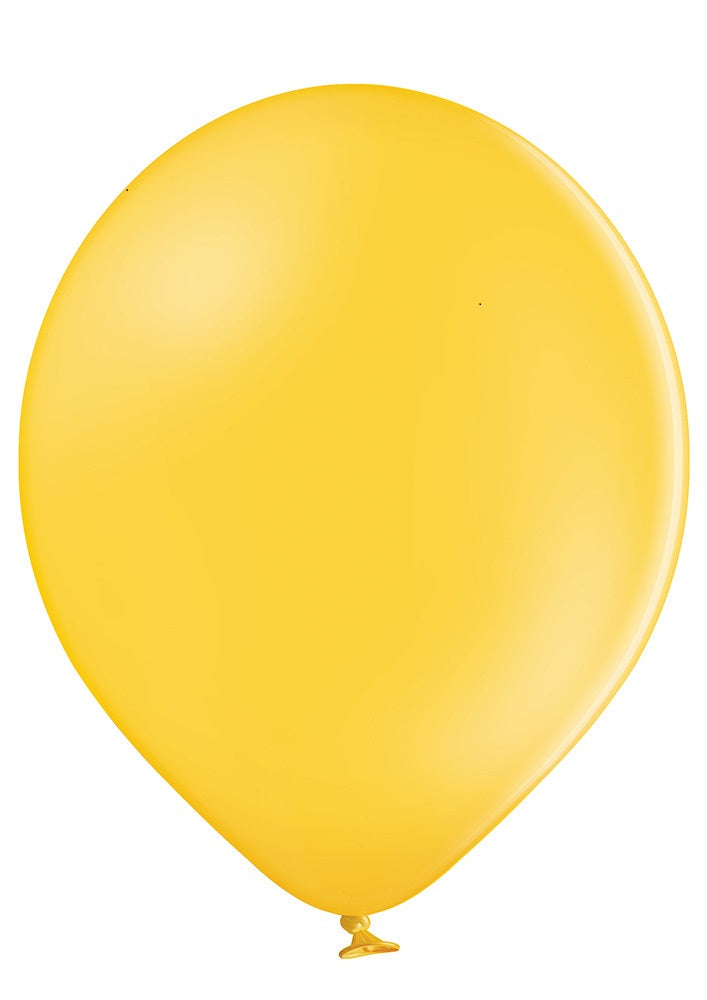 Inflated Balloon Image 17 inches ellies brand latex balloons sunshine yellow 50 per bag