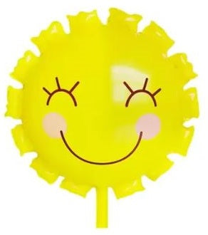 Not Inflated 24" Smiling Matte Petal Flower Foil Balloon Yellow Manufactured By Colour Wheel