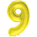 34" Northstar Brand Packaged Number 9 - Gold Foil Balloon