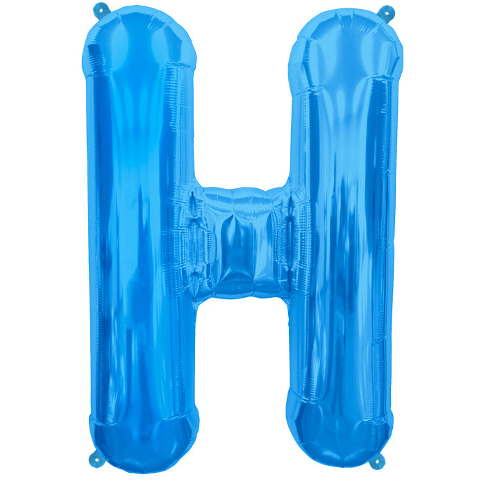 34" Northstar Brand Packaged Letter H - Blue Foil Balloon