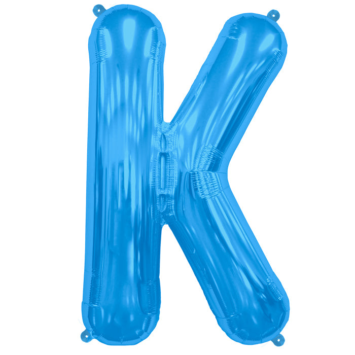 34" Northstar Brand Packaged Letter K - Blue Foil Balloon